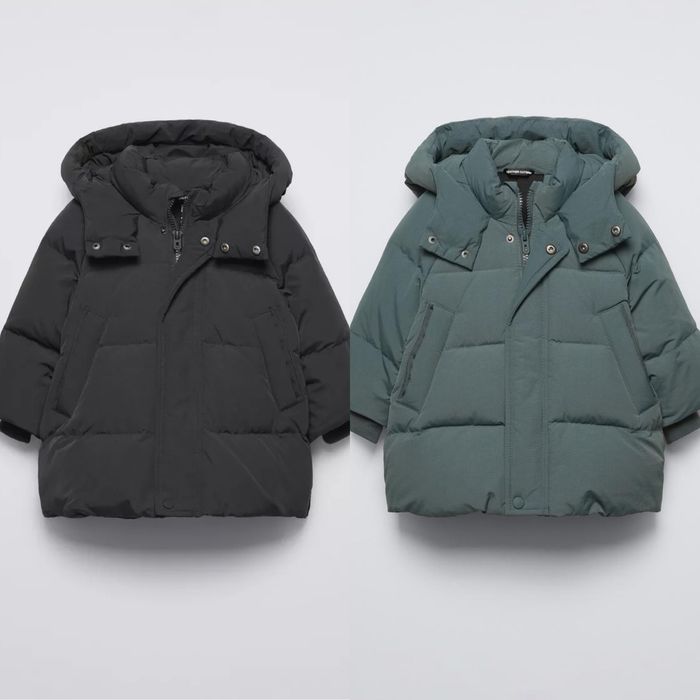 ZARA 92,98,104,116 натуральний зимовий пуховик куртка парка