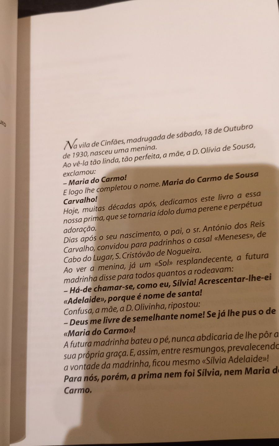 Livro "Maria do Carmo" Estrela de Cinfães, Novela.