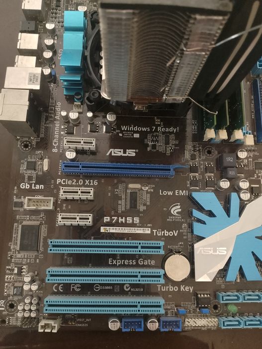 Материнская плата ASUS P7H55 + Core i7 870 + 8 ГБ ОЗУ