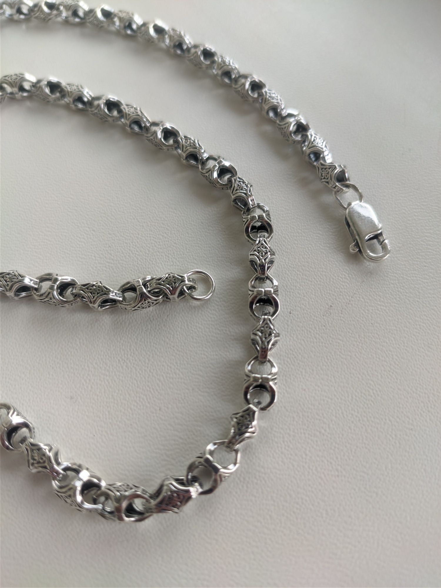Серебряная цепь 'Краб' (66см)  45грам
