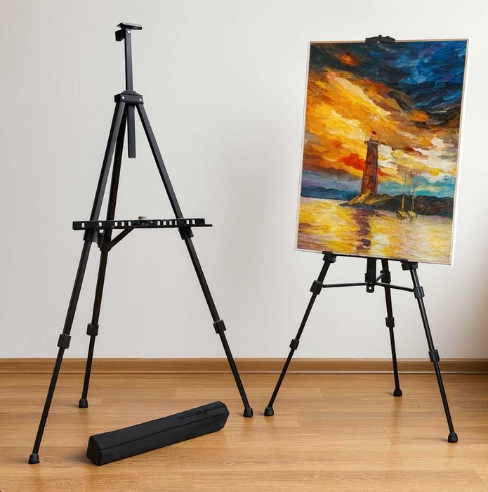 7w1 Zestaw Malarski Dla Dzieci Sztaluga Artystyczny + Gratisy 3xPłótna