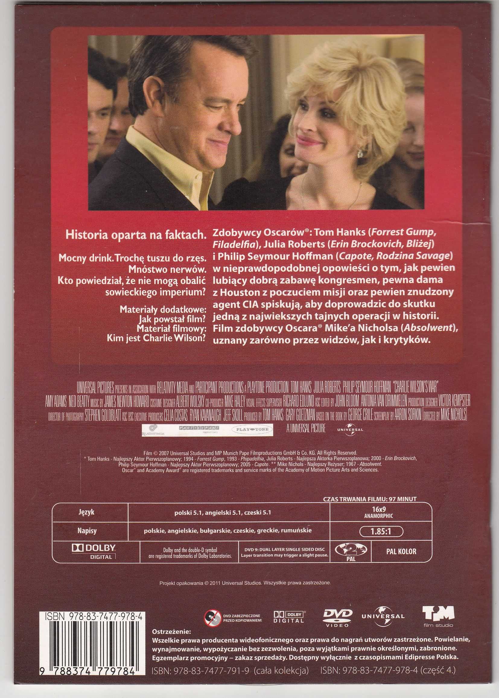 Wojna Charliego Wilsona - dvd - Julia Roberts, Tom Hanks