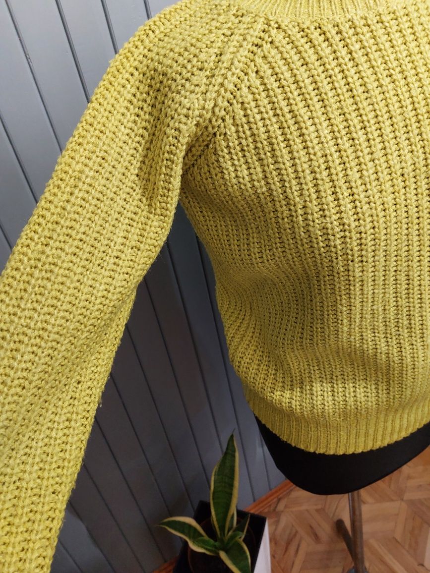 Cytrynowy sweterek krótki 36