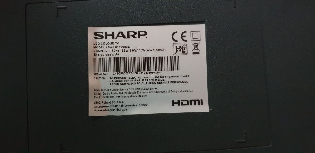 SHARP 48" ful hd2