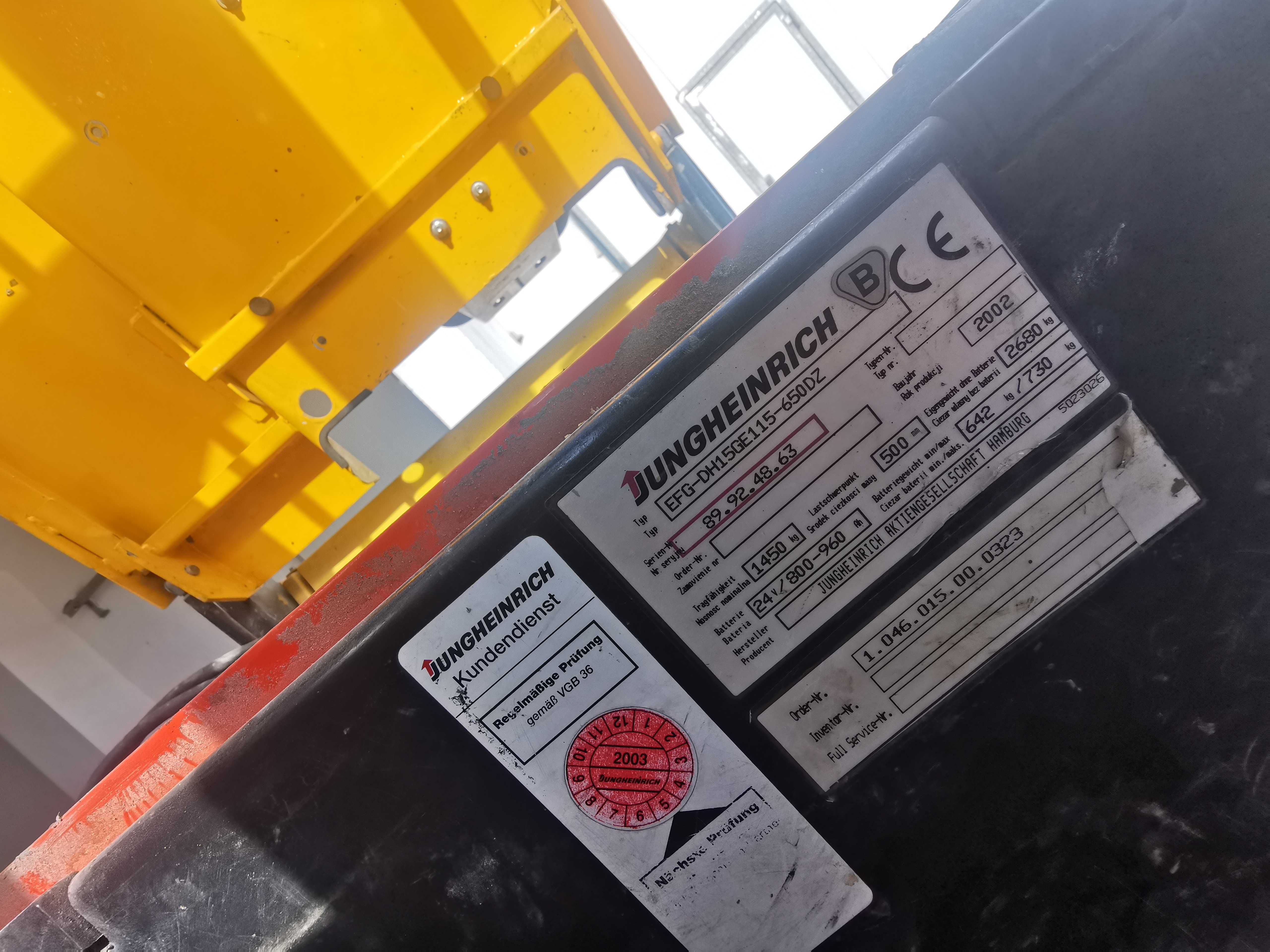 Wózek widłowy elektryczny Jungheinrich EFG 115 Sprawny