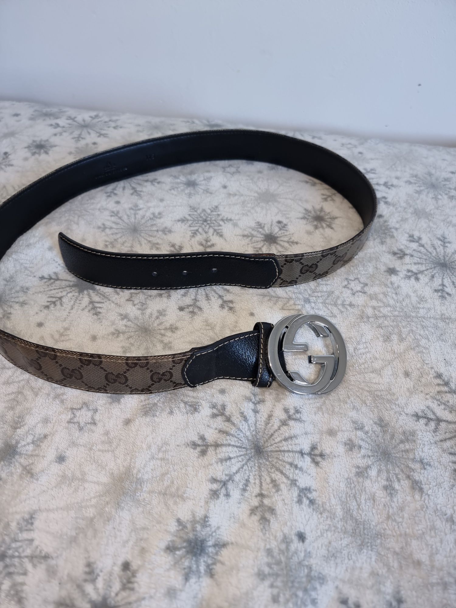 Pasek Gucci w brązowy monogram GG