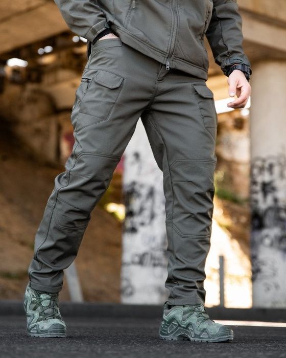 Тактичні сірі штани софтшел MAXIMUS / Тактические штаны софтшел