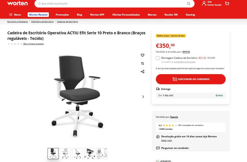 Cadeira de Escritório Operativa ACTIU