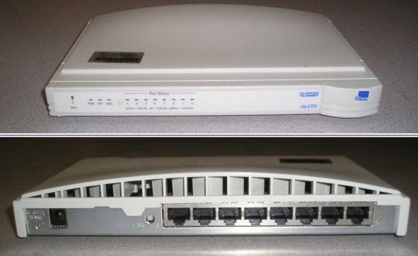 Hub 3com Office Connect 8 portas Ethernet