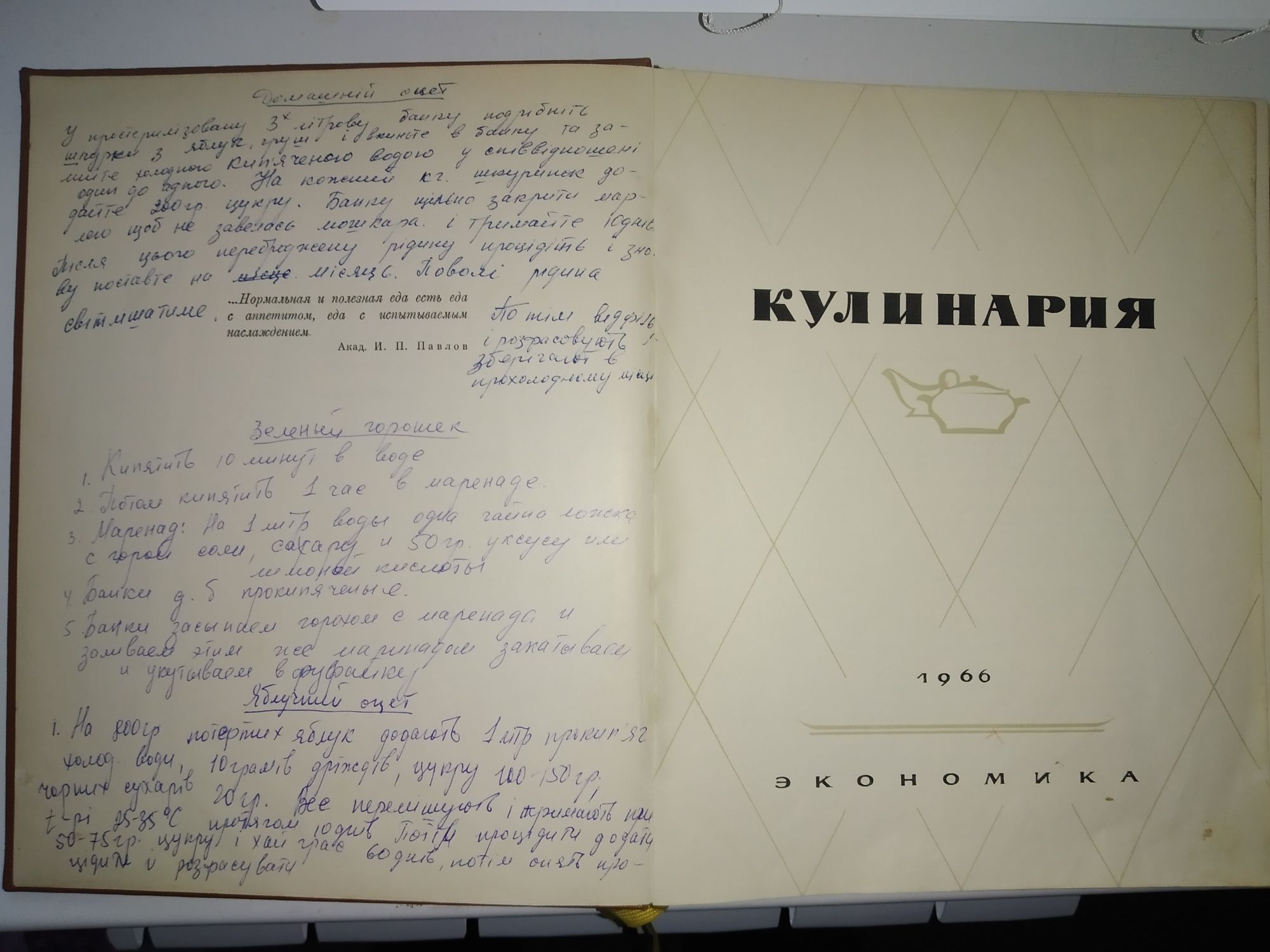 Книга Кулинария 1966 г.