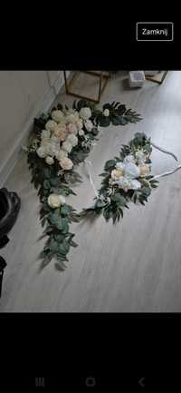 Ozdoba kwiatowa ścianka ślub