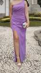 Vestido cerimónia lilás com forro
