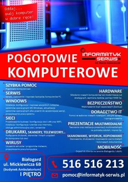 Informatyk-Serwis Marcin Adamczewski - usługi informatyczne