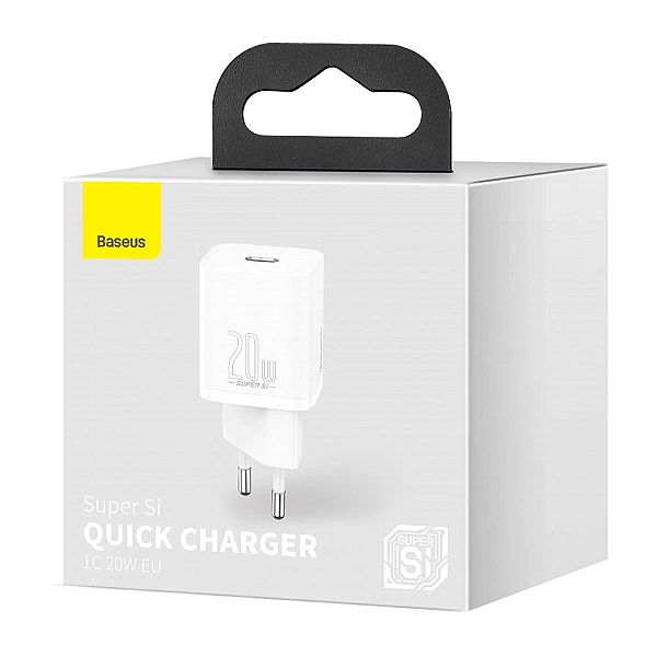 Baseus Super Si 1C szybka ładowarka USB Typ C 20 W Power Delivery biał