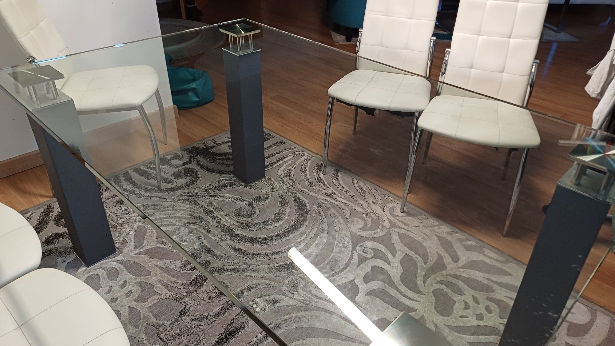 Sofa Chaise Long 3 lugares pele