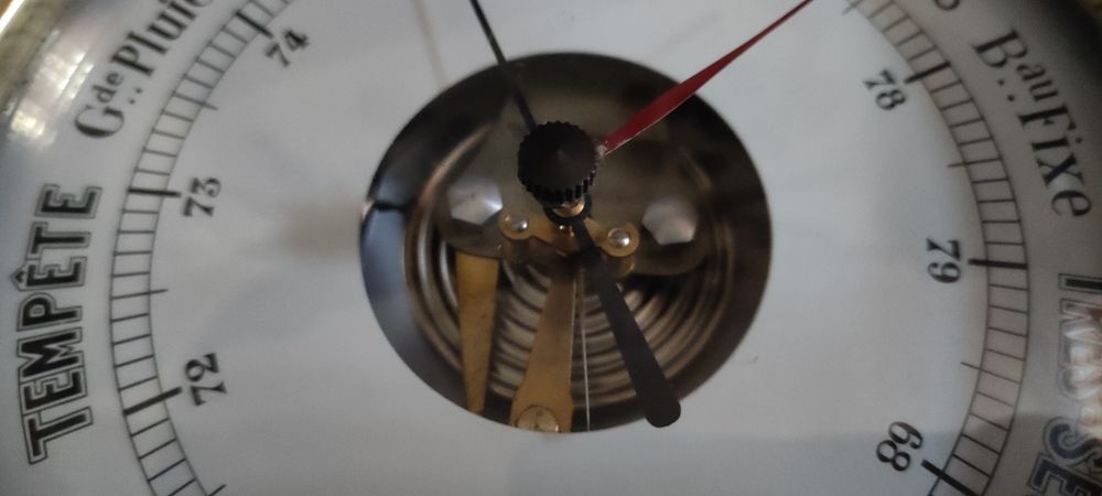 Stary barometr duży marynistyczny Francja René Dauchez a Paris unikat!