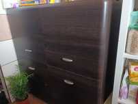 Komoda Black Red White