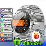 Smartwatch 1000Mah duży srebrny