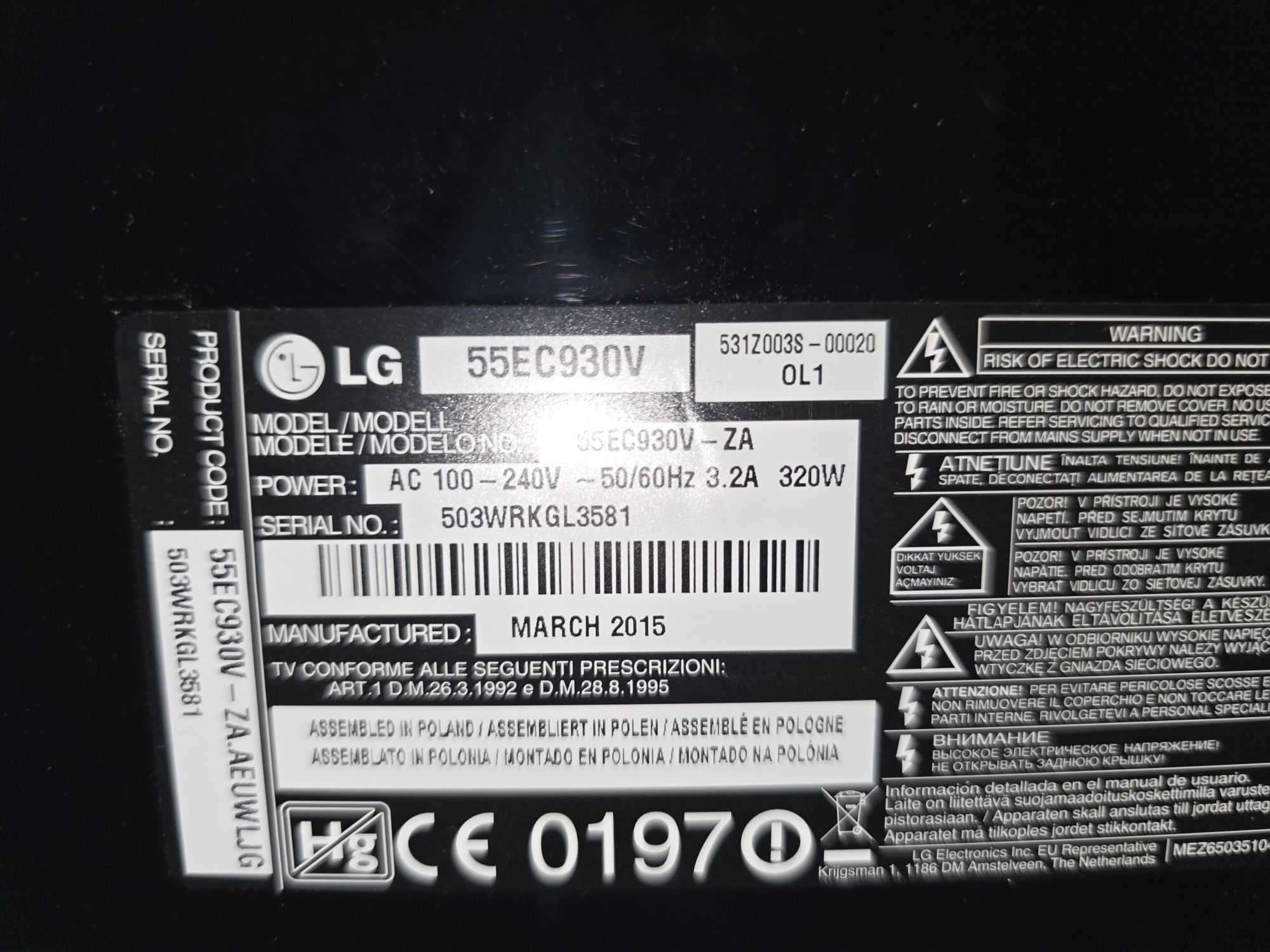 Lg OLED TV 65 polegadas