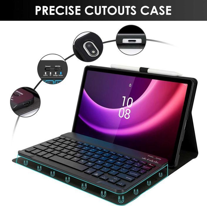 JADEMALL etui klawiatura LED RGB Lenovo Tab P11 / P11 PLUS J606F J607F