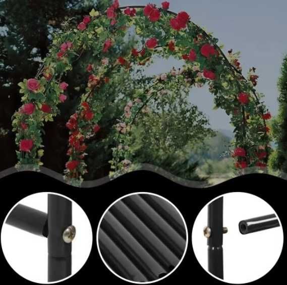 Pergola ogrodowa, stojak na balony, podpora do pnączy, róż, łuk, 240cm