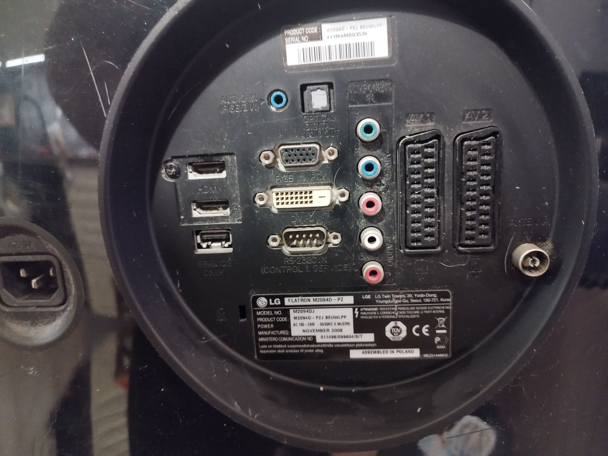 Monitor Flatron M2094D z funkcja TV. 20"