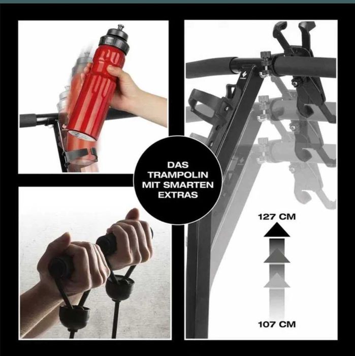 Trampolina fitness FitEngine plus czujnik tętna.