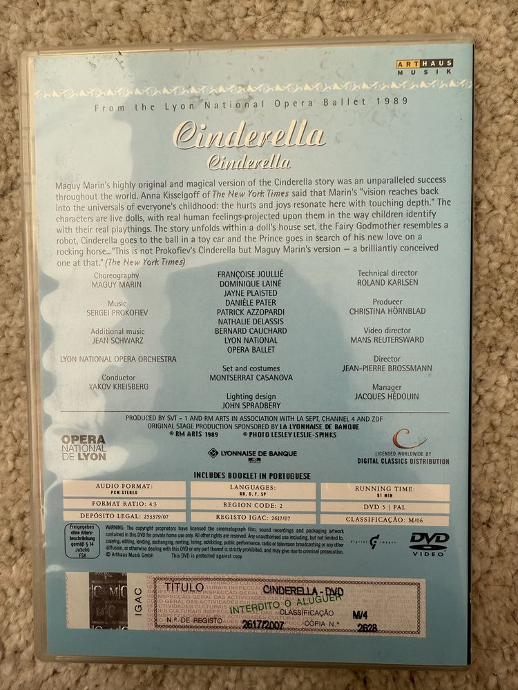 DVD “Cinderella”- Ballet