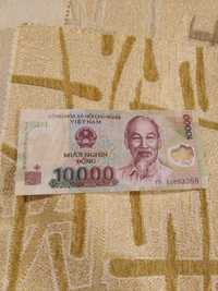 Вьетнамские 10000 донг купюра банкнота коллекционирование пластик