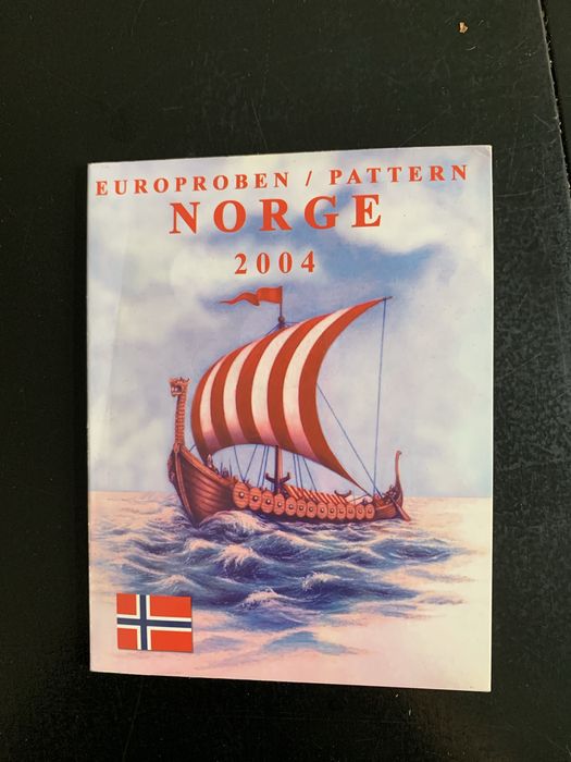 Zestaw probnych monet euro z Norwegii