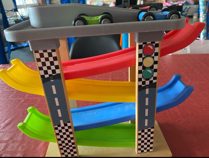 Conjunto de Pista de corrida de madeira carros