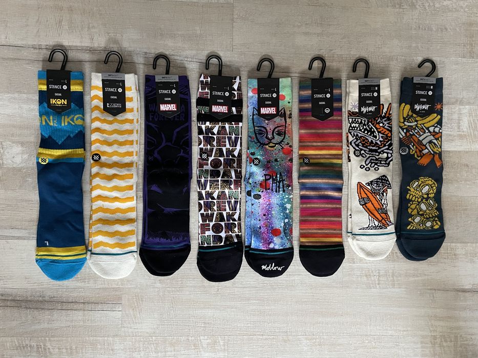 Оригінальні нові шкарпетки з принтами та коллабораціями Stance USA