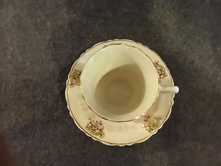 Carl Tielsch ALTWASSER Porcelana Śląska Stary Zdrój Filiżanka DUO