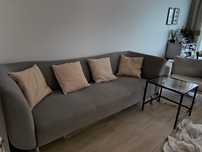 Szara sofa kanapa wypoczynek ikea