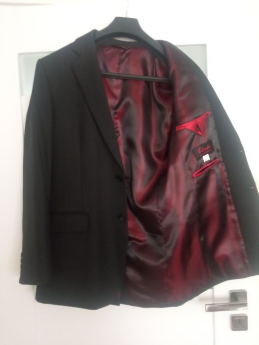 Czarna elegancka marynarka 176/92 męska/ mlodziezowa