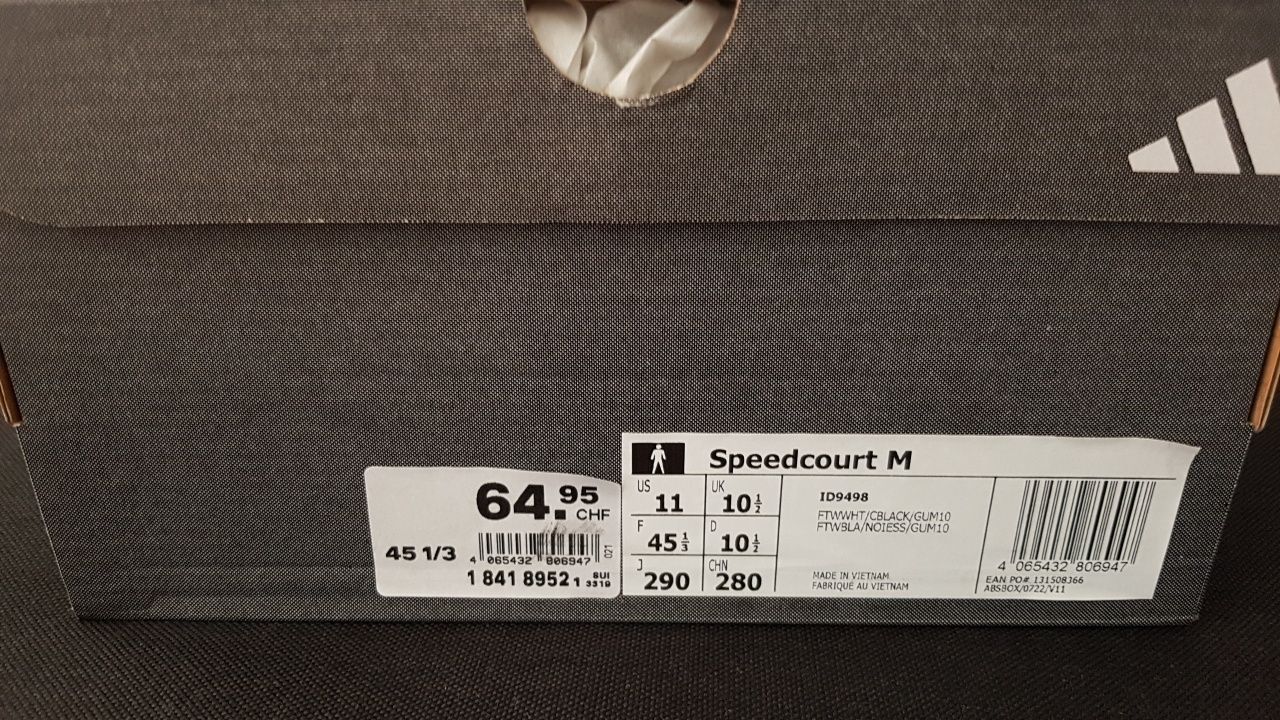 Кроссовки Adidas Speedcourt M 45р,оригинал.