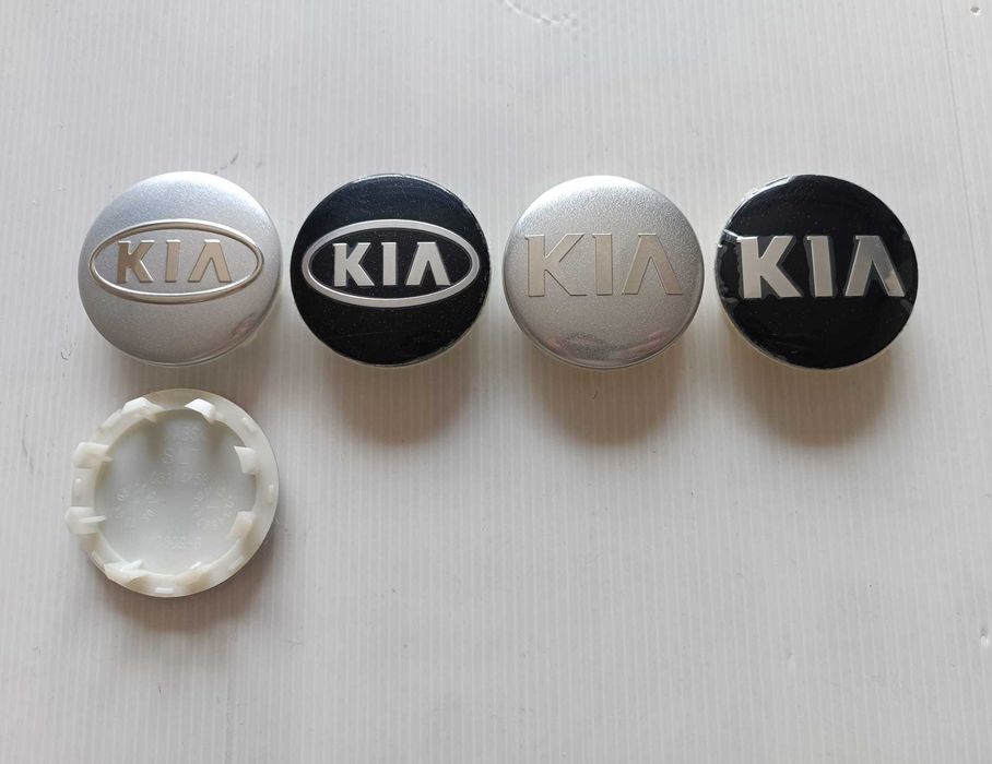 Centros/tampas de jante completos KIA com 56, 58, 60, 65 e 68 mm