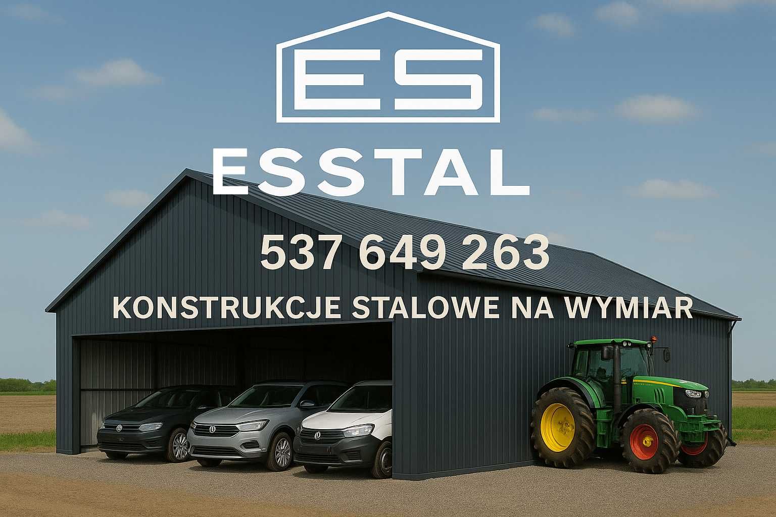 Wysoki Garaż Blaszany | Zadaszenie na auto | Carport | Wiata - ESSTAL*