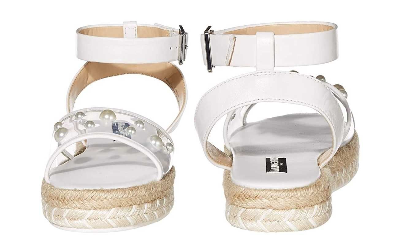 KARL LAGERFELD Sandaly Espadryle Perelki Transparentne Przezroczyste