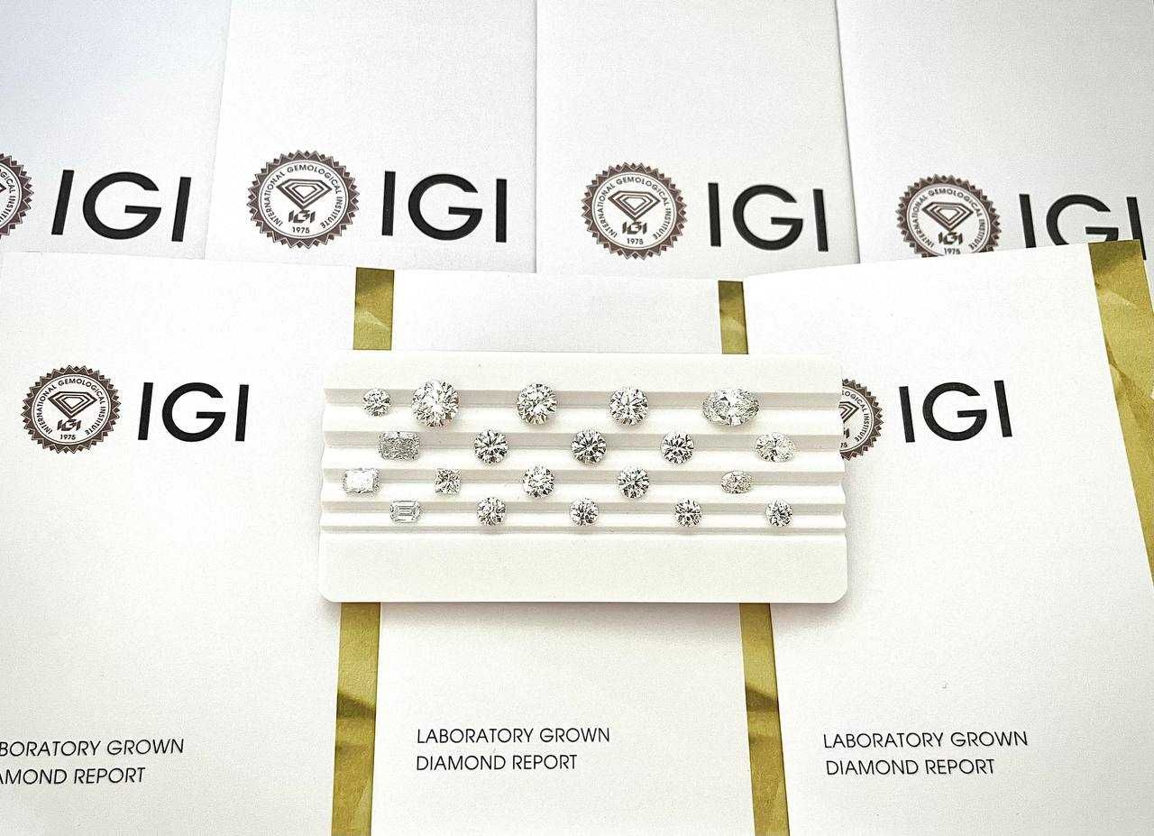 Бриллиант КРУГ Lab Grown Diamonds CVD/HPHT технология. СЕРТИФИКАТ IGI