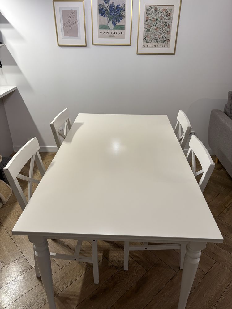 Stól IKEA INGATORP + 4 krzesła