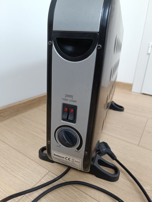 Ravanson grzejnik konwektor elektryczny czarny