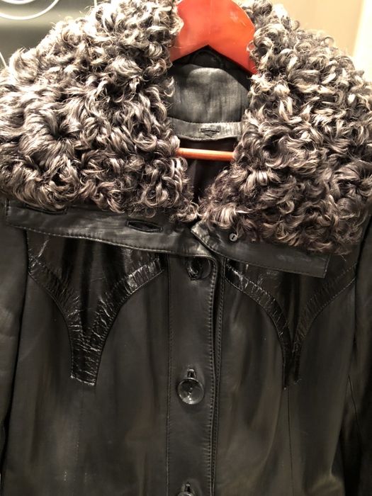 Пальто из натуральной кожи