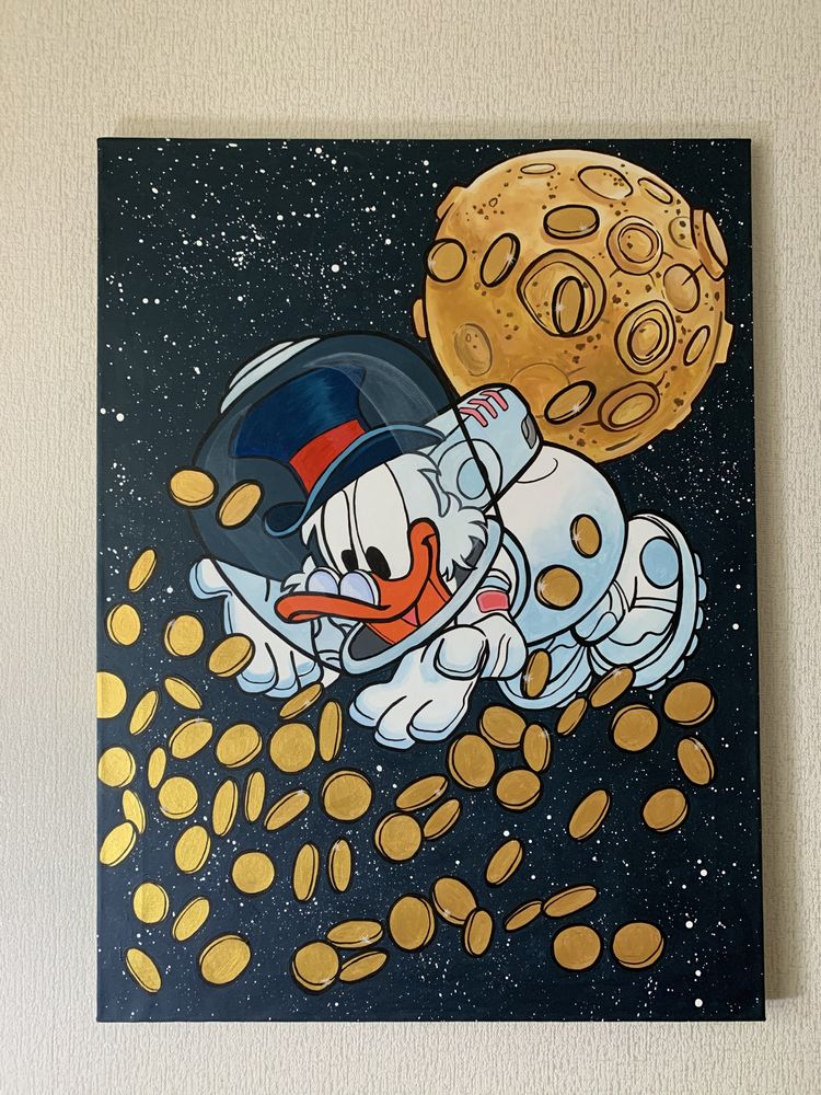 Картина Скрудж Біткоїн Космонавт  «Scrooge Bitcoin”