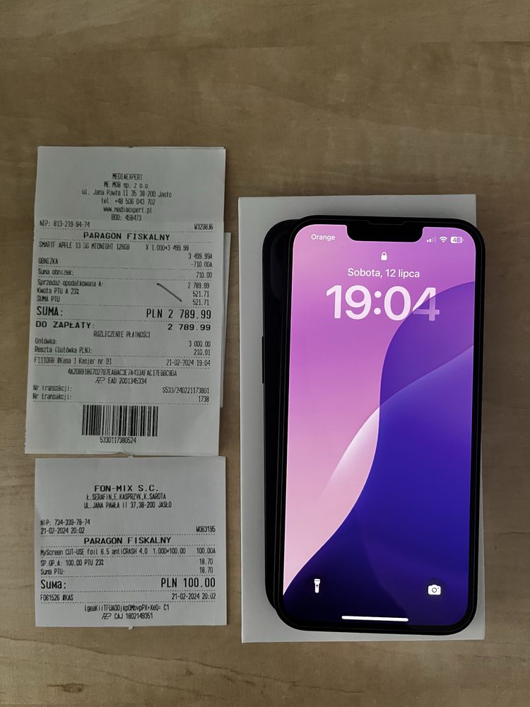 Iphone 13 128 gb midnight jak nowy 88% kondycji