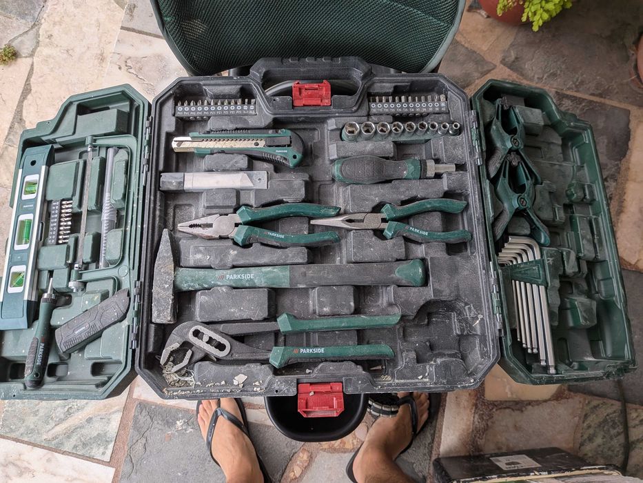 Mala de ferramentas Parkside – completa para bricolage/obras