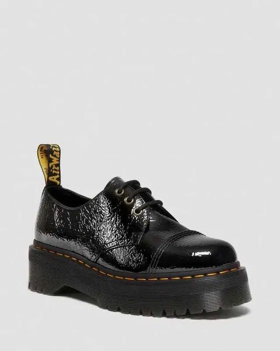 Шкіряні туфлі дербі на платформі Dr.Martens 1461 Quad