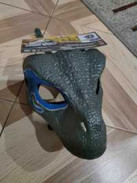 Maska dino velociraptor blue