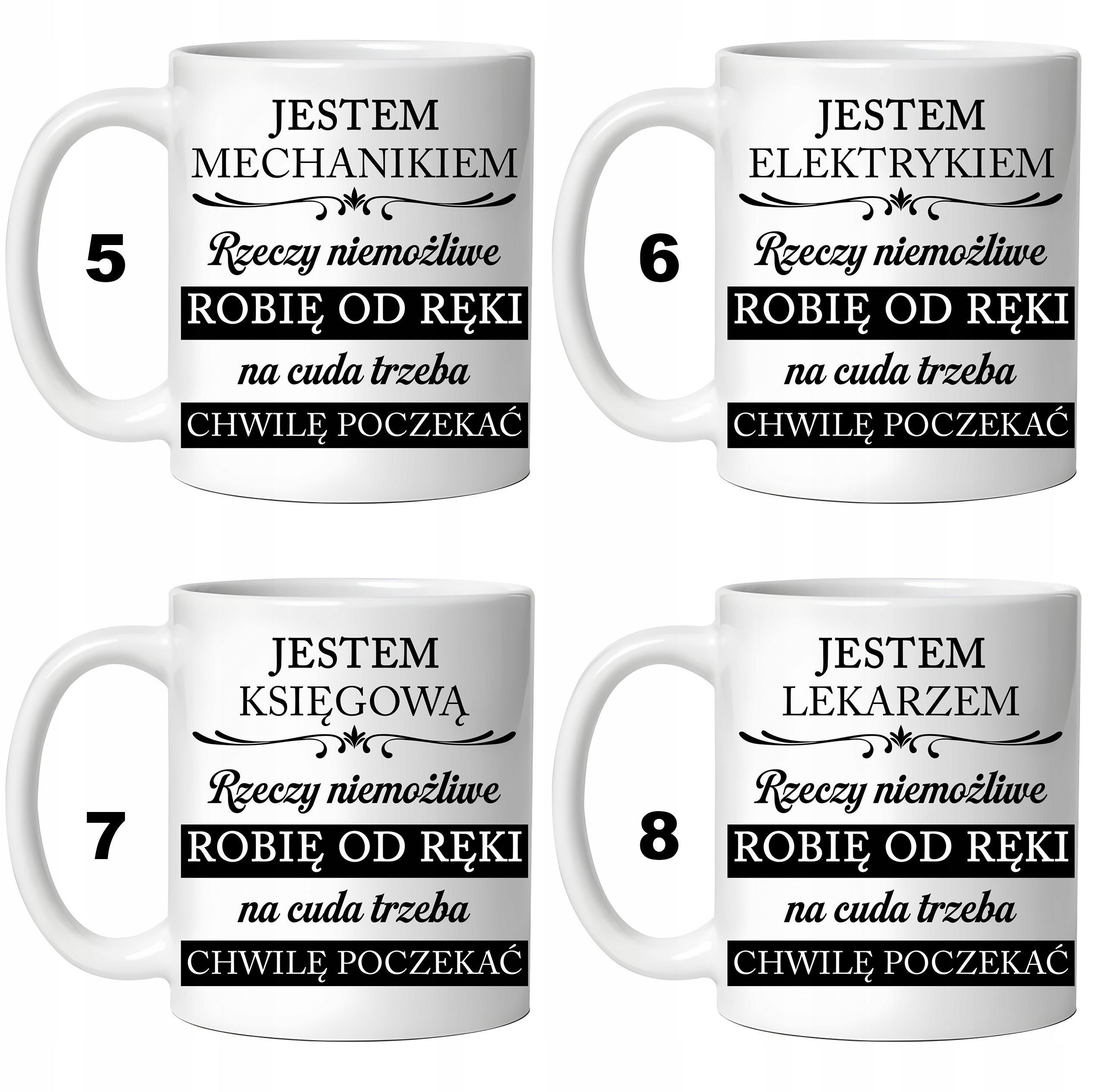 Kubek Prezent Dla Fryzjerki Rzeczy Niemożliwe Robię Od Ręki