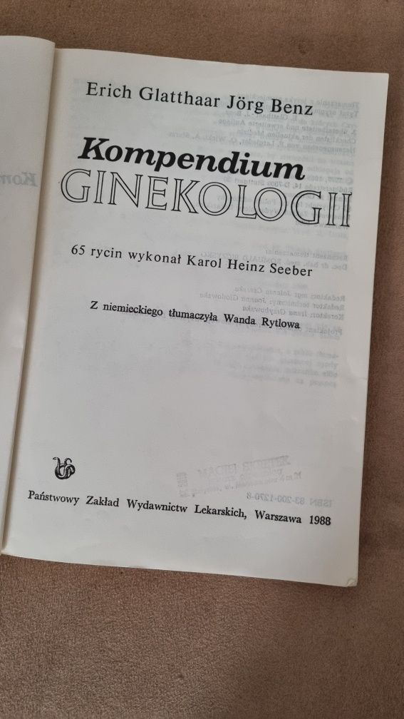 Kompendium Ginekologii Wrich Glatthaar Jorg Benz PZWL